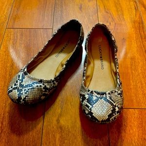Lucky Brand Snake Print Flats